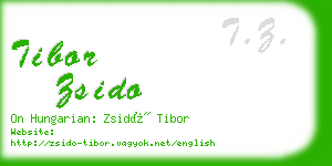 tibor zsido business card